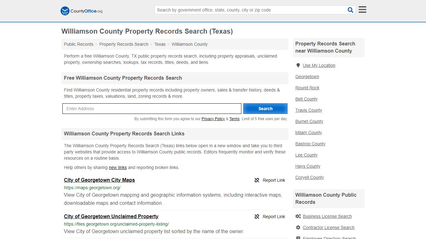 Property Records Search - Williamson County, TX ...